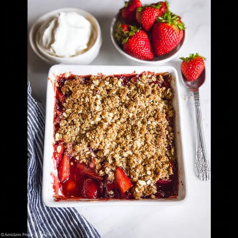 Rhubarb Strawberry Crisp Recipe