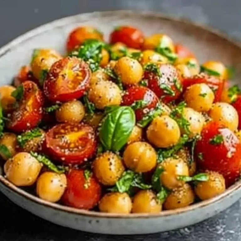 Chickpea Tomato Basil Salad Recipe