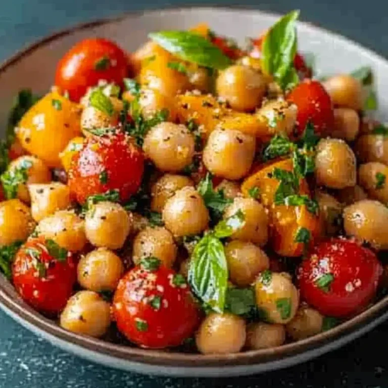 Chickpea Tomato Basil Salad Recipe