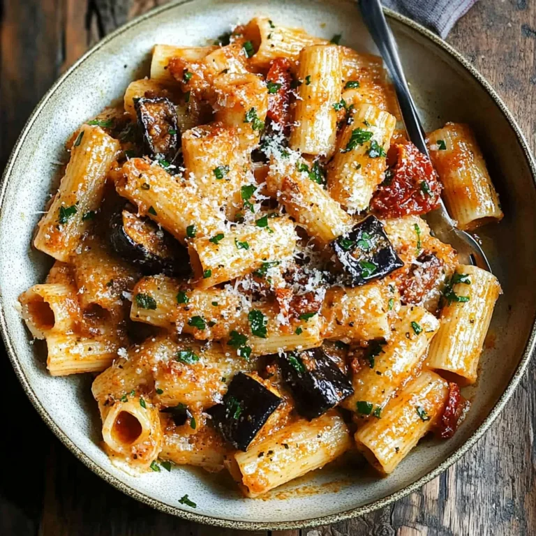 Eggplant and Sun-Dried Tomato Ricotta Pasta Recipe