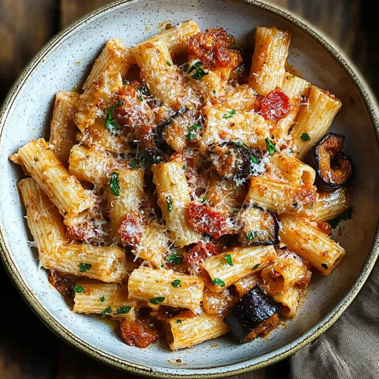 Eggplant and Sun-Dried Tomato Ricotta Pasta Recipe