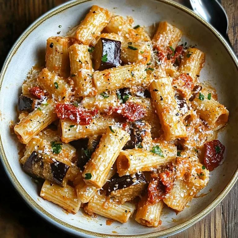 Eggplant and Sun-Dried Tomato Ricotta Pasta Recipe
