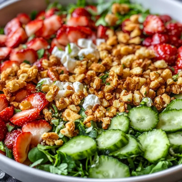 Strawberry Crunch Salad Recipe With Caramelized Almonds