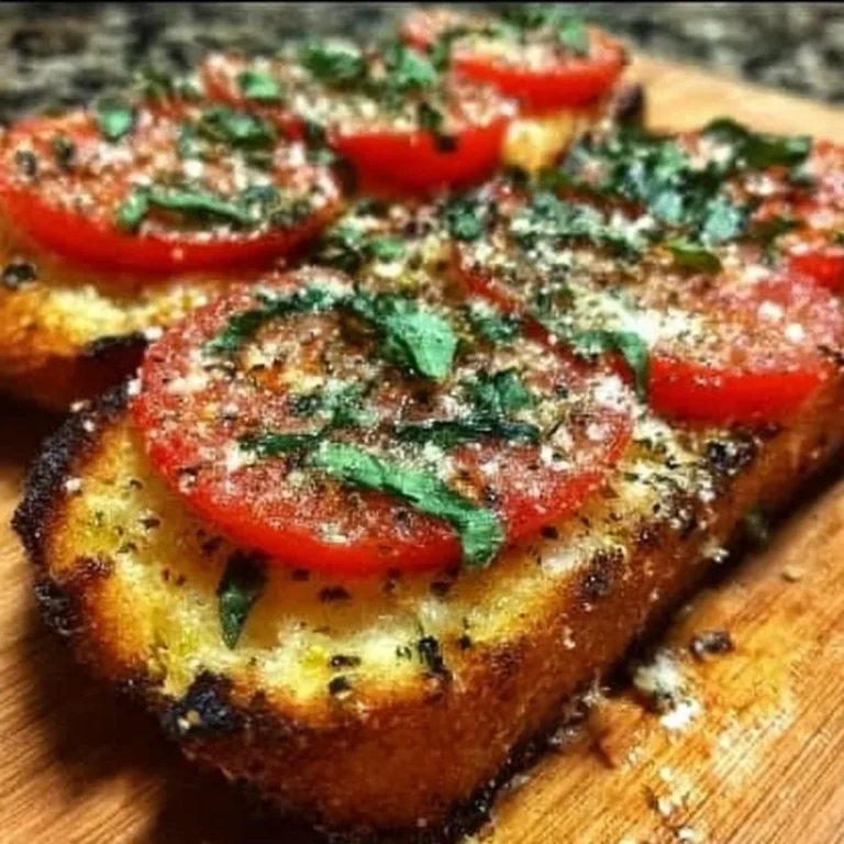 Tomato Basil Garlic Bread Recipe
