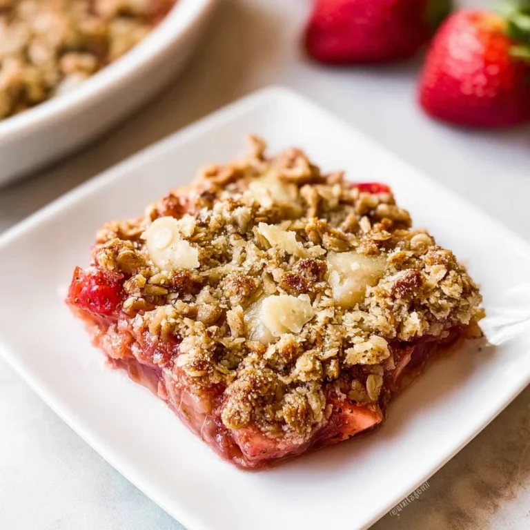 Healthy Strawberry Rhubarb Crisp Recipe