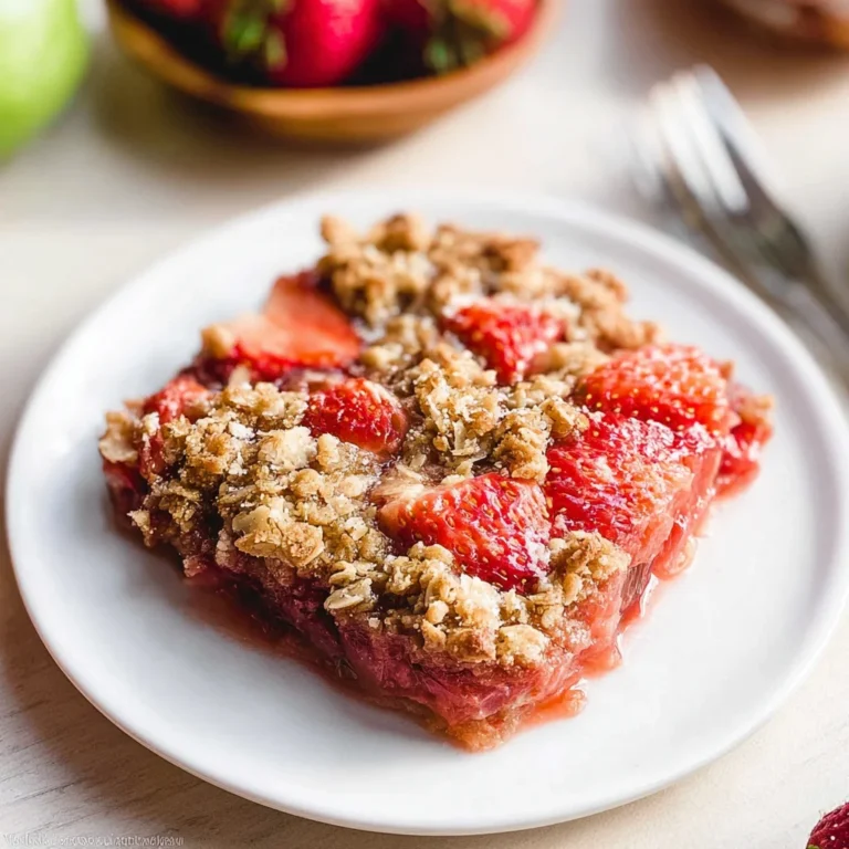 Healthy Strawberry Rhubarb Crisp Recipe