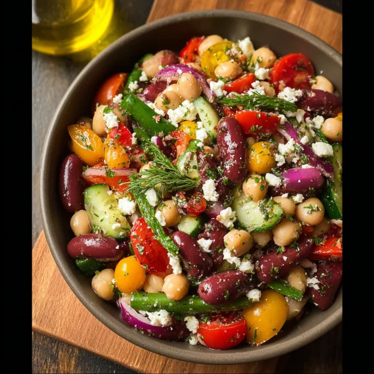 Zesty Bean Salad with Feta Recipe