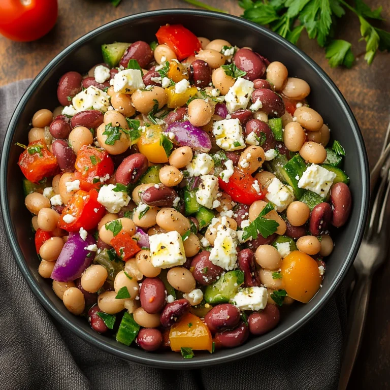 Zesty Bean Salad with Feta – Homefoodkitchen Recipe