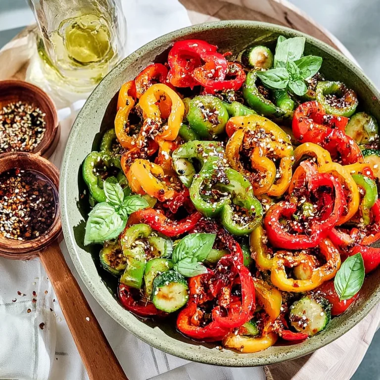 Viral TikTok Cucumber & Bell Pepper Salad Recipe
