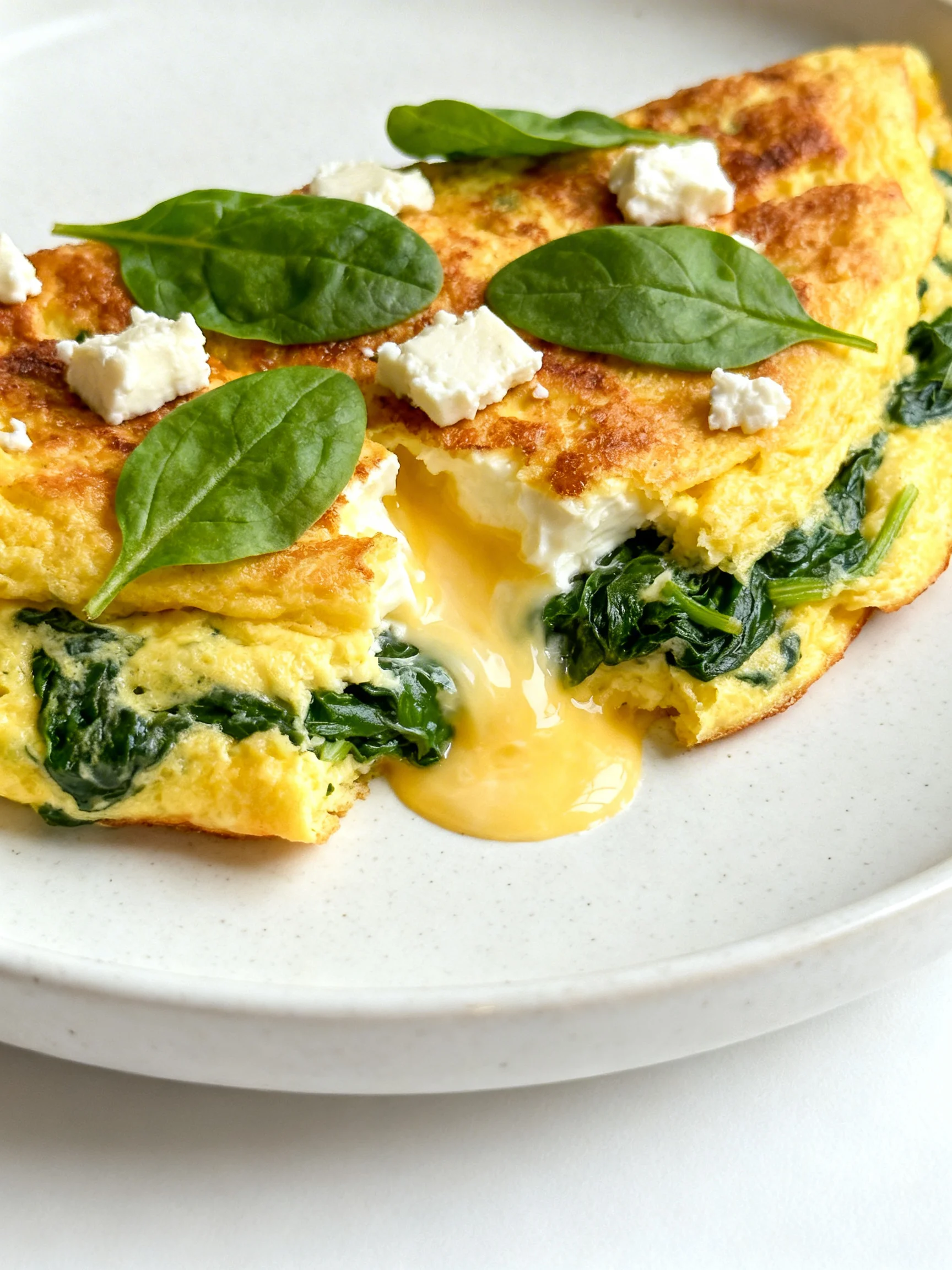 Recipe Title: 15 Minute Spinach and Feta Omelet step by step