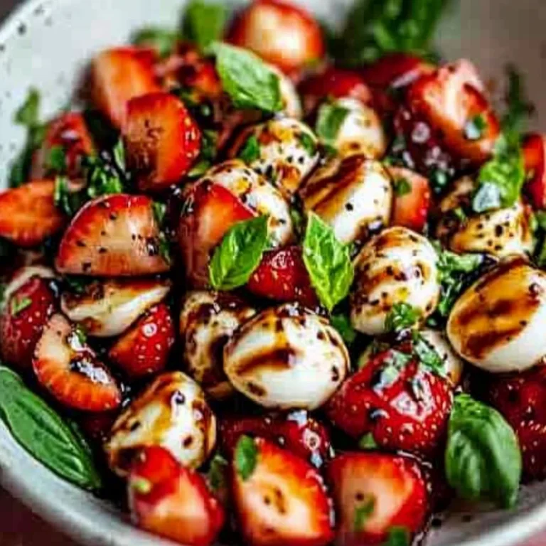 Balsamic Strawberry Caprese Salad Recipe