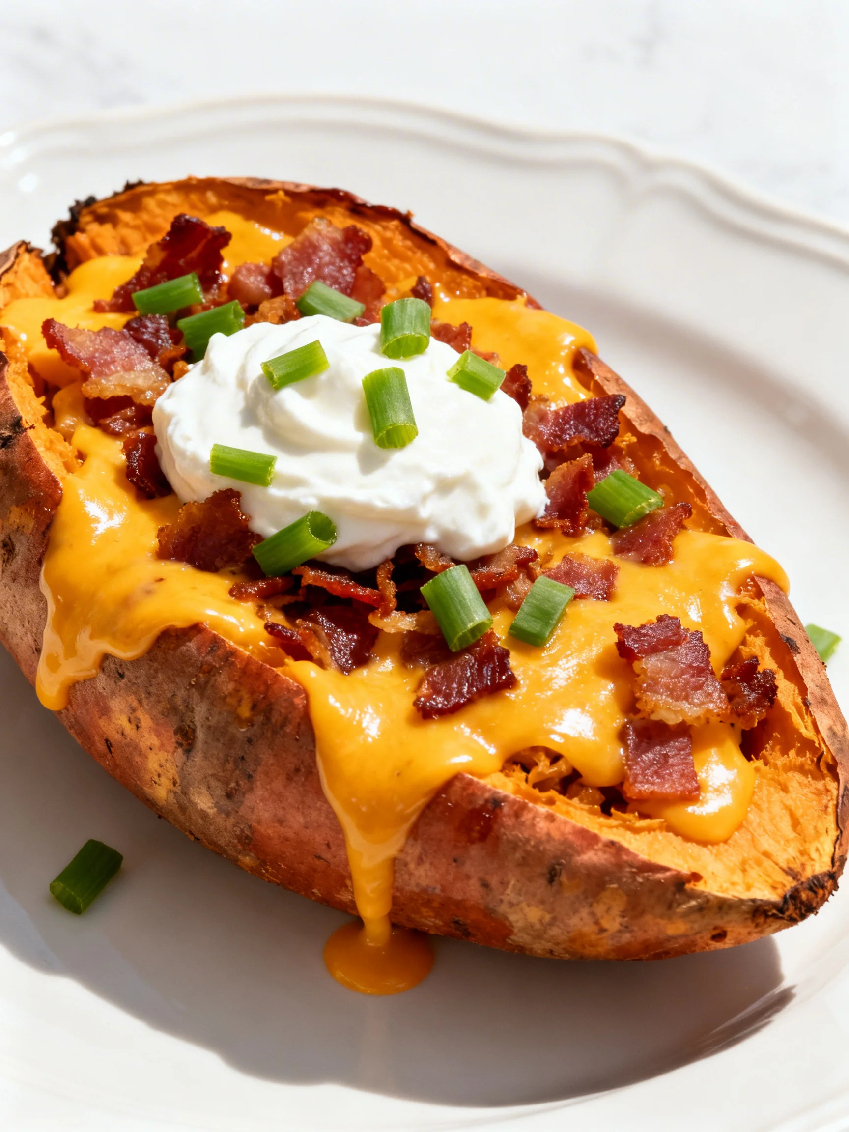 Copycat: Texas Roadhouse Loaded Sweet Potato step by step
