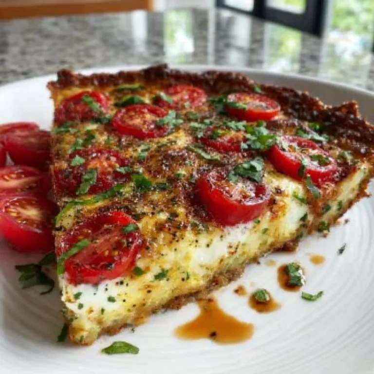 Irresistible Crustless Caprese Quiche Salad Recipe