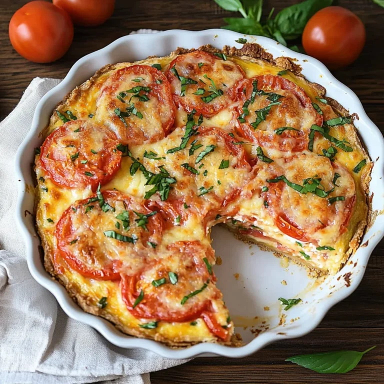 Easy Crustless Tomato Pie Recipe