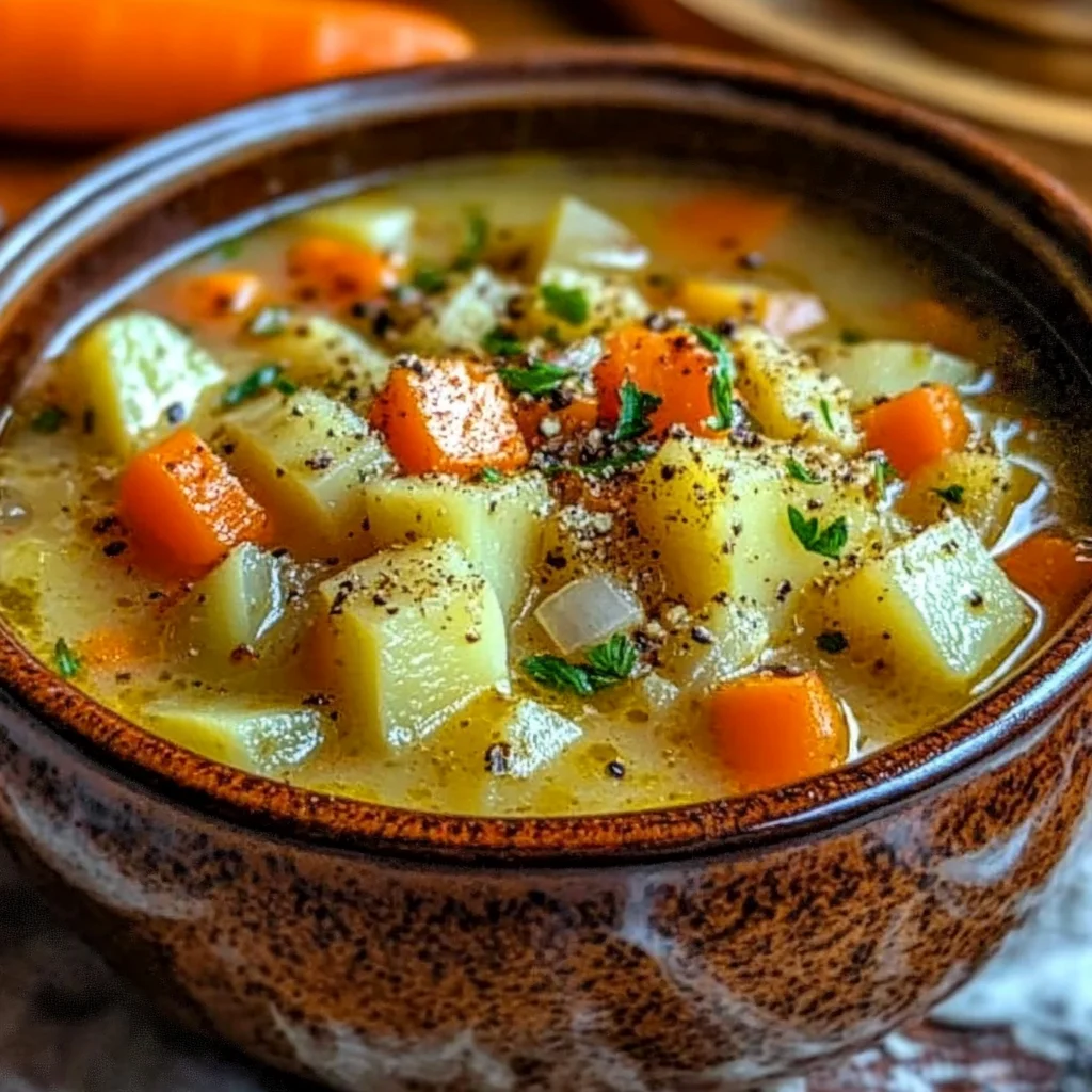 Hearty Potato Celery Carrot Onion Soup - Comfort in a Bowl step by step