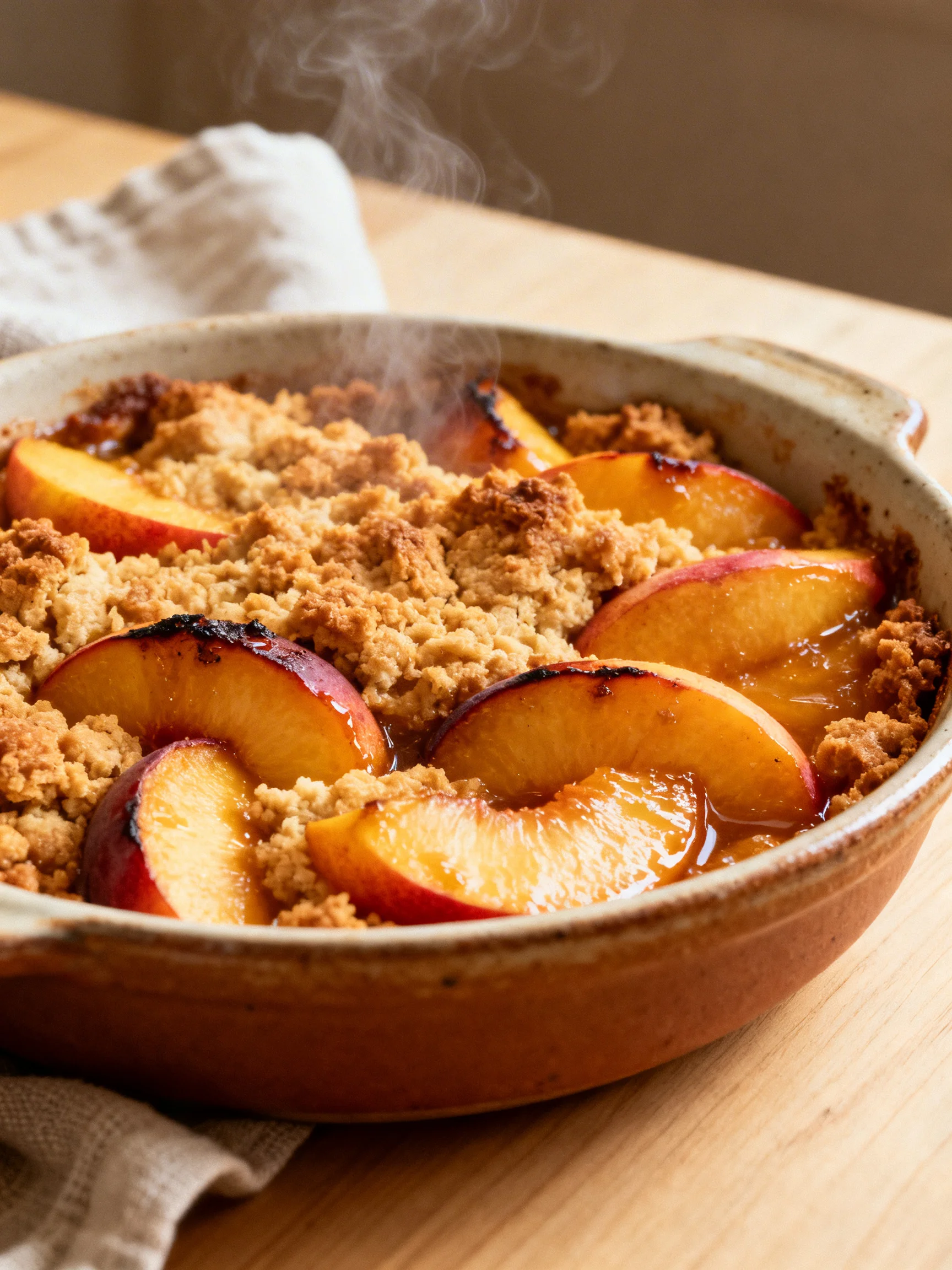 Homemade Peach Cobbler step by step