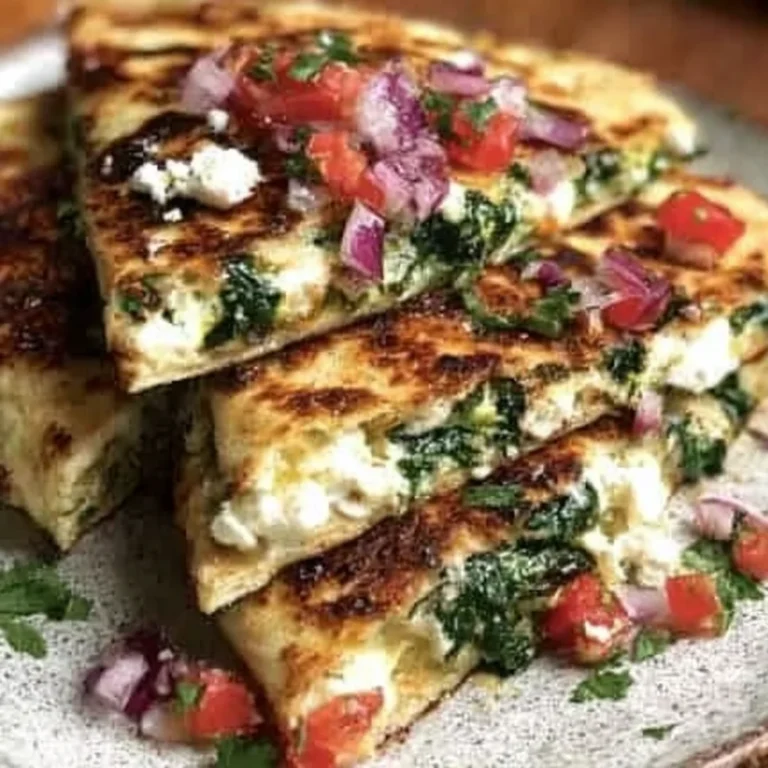 Mediterranean Quesadillas With Spinach, Feta, and Mozzarella