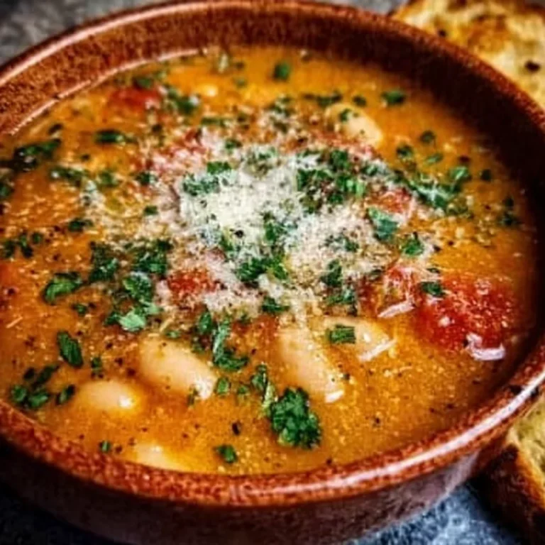 Parmesan Tomato Cannellini Bean Soup Recipe