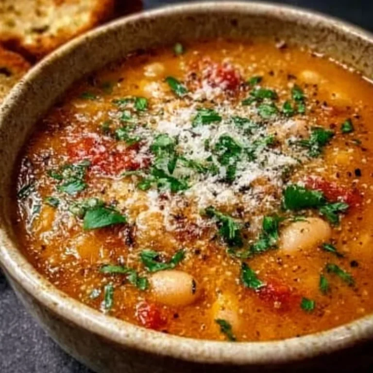 Parmesan Tomato Cannellini Bean Soup Recipe