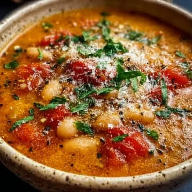 Parmesan Tomato Cannellini Bean Soup Recipe