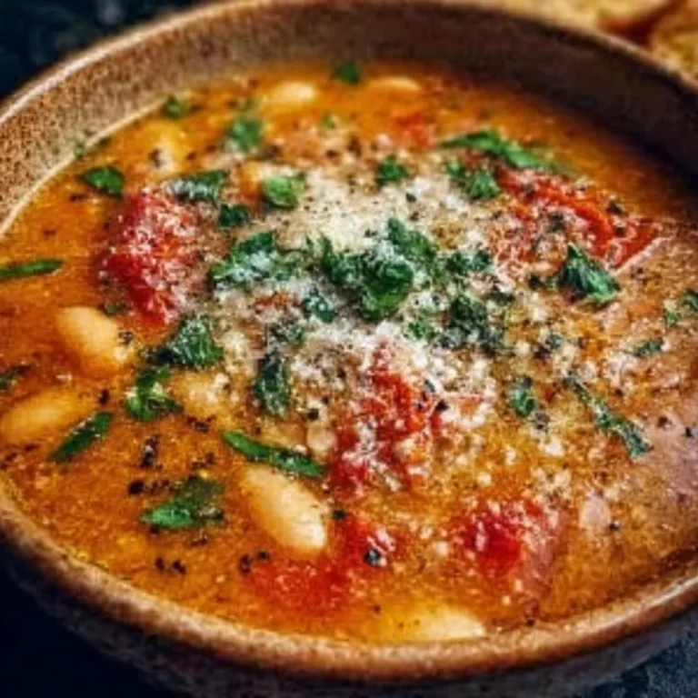 Parmesan Tomato Cannellini Bean Soup Recipe
