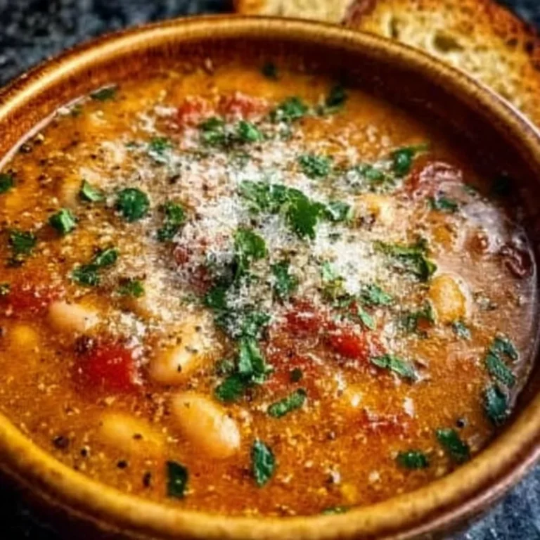 Parmesan Tomato Cannellini Bean Soup Recipe