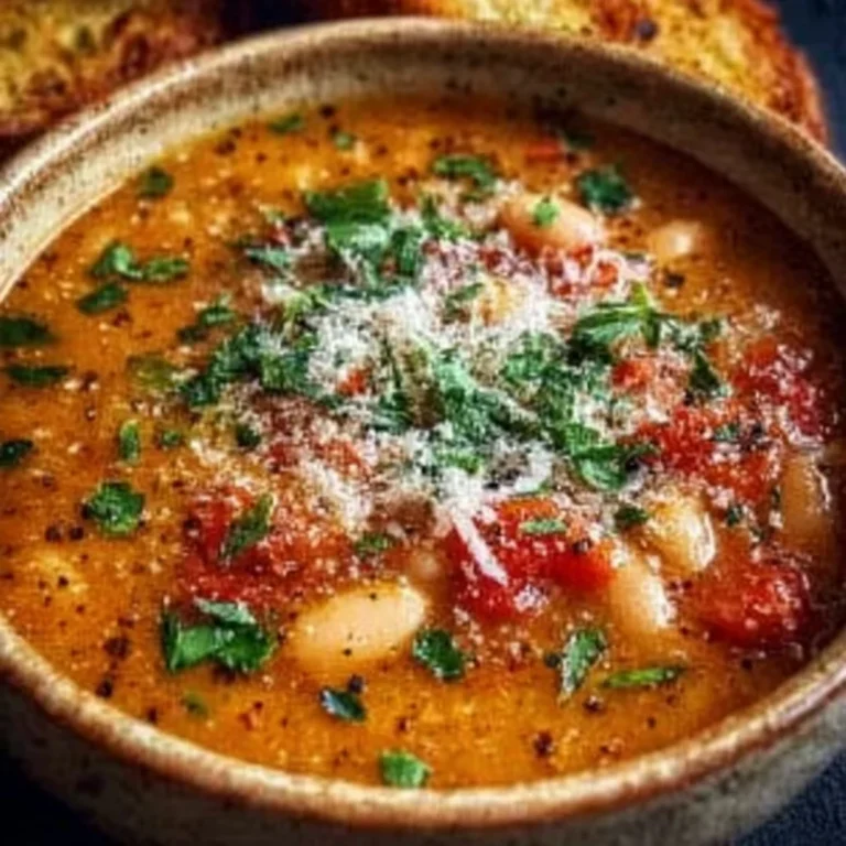 Parmesan Tomato Cannellini Bean Soup Recipe