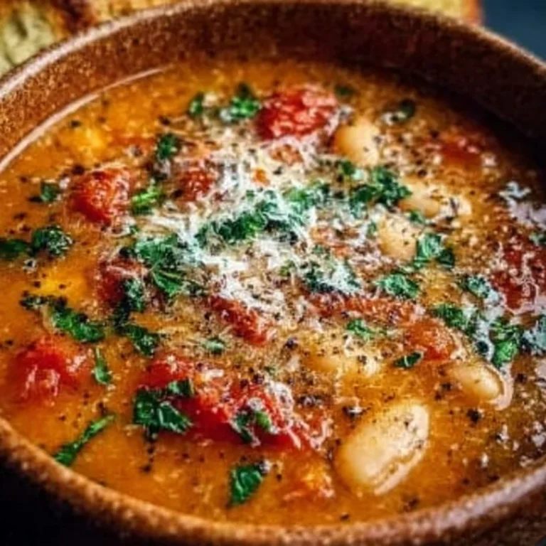Parmesan Tomato Cannellini Bean Soup Recipe