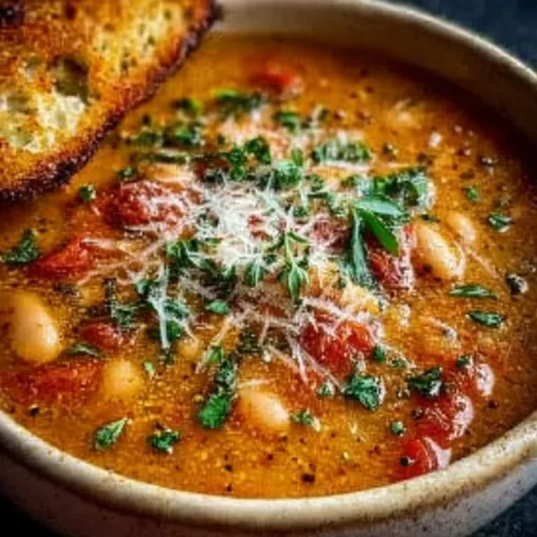 Parmesan Tomato Cannellini Bean Soup Recipe