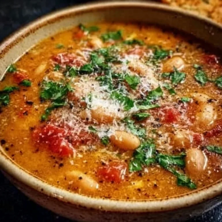 Parmesan Tomato Cannellini Bean Soup Recipe