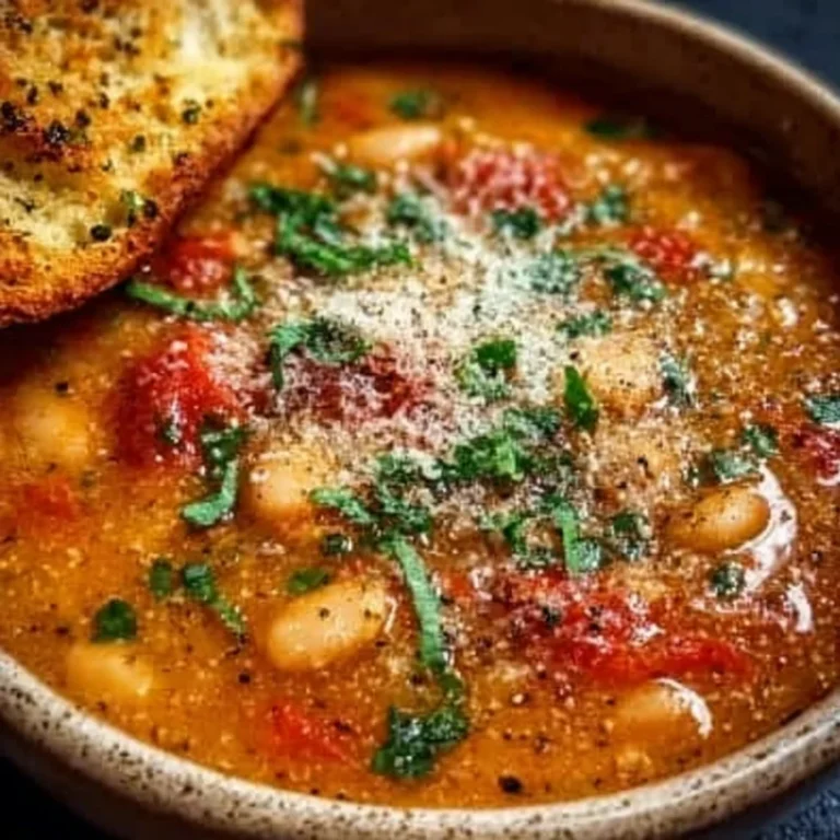 Parmesan Tomato Cannellini Bean Soup Recipe