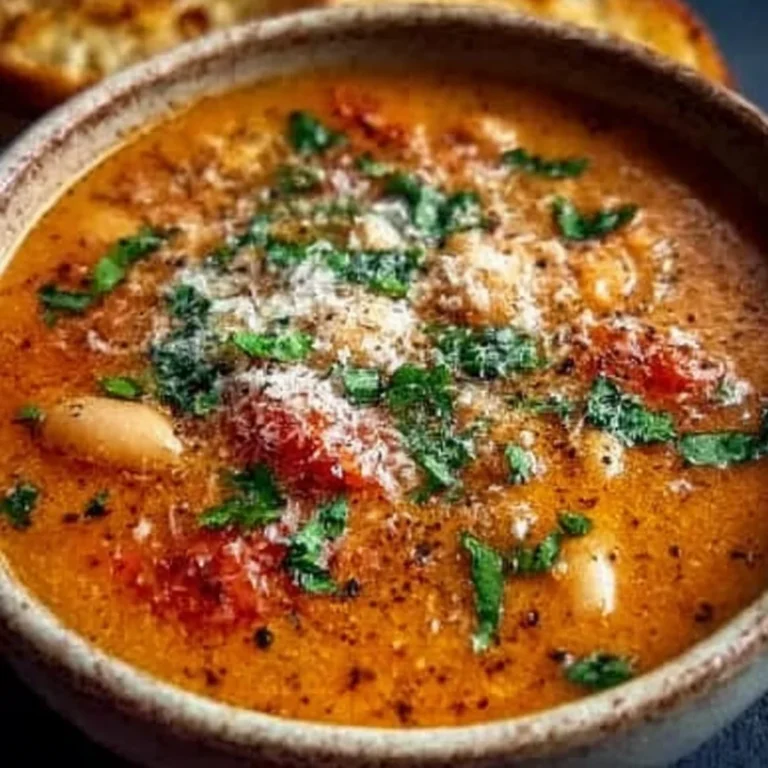 Parmesan Tomato Cannellini Bean Soup Recipe