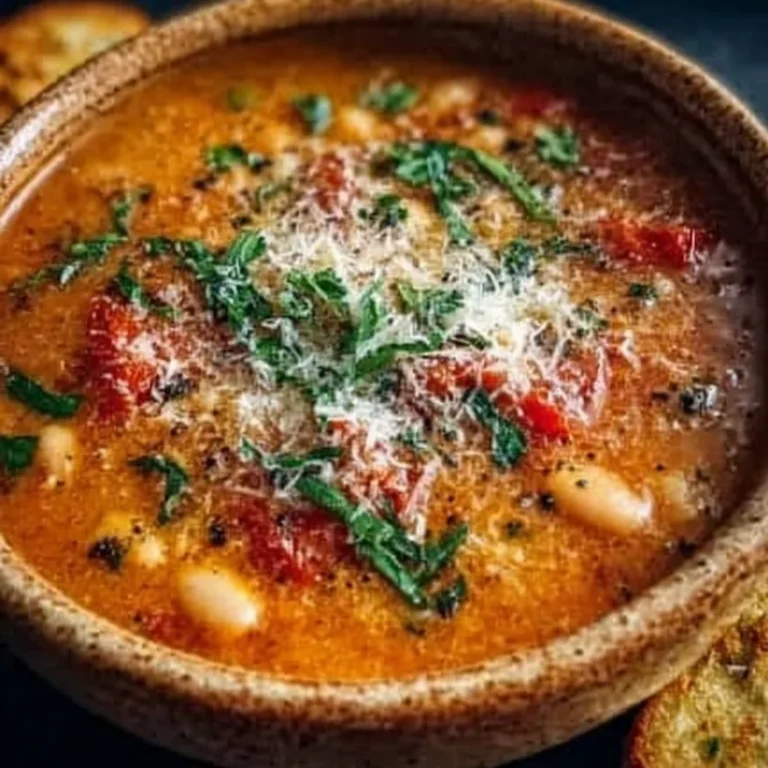 Parmesan Tomato Cannellini Bean Soup Recipe