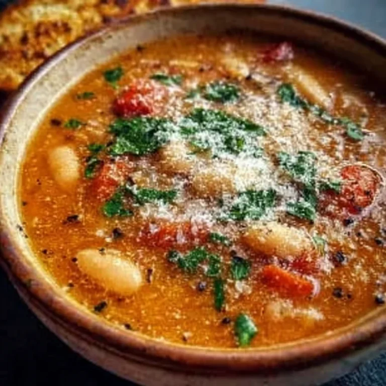 Parmesan Tomato Cannellini Bean Soup Recipe