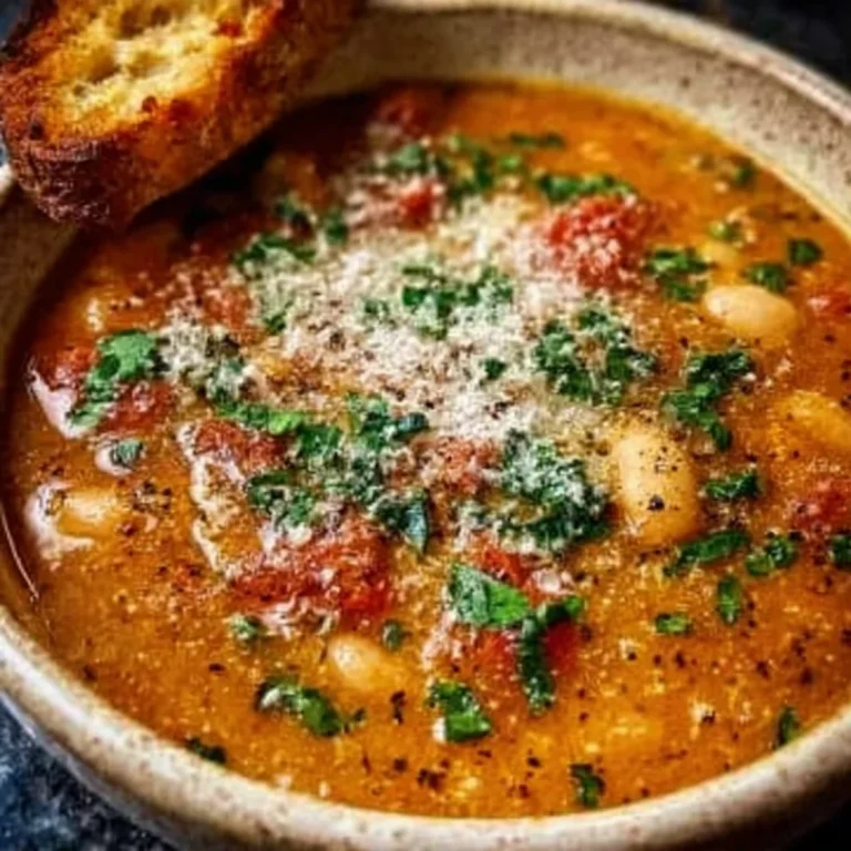 Parmesan Tomato Cannellini Bean Soup Recipe