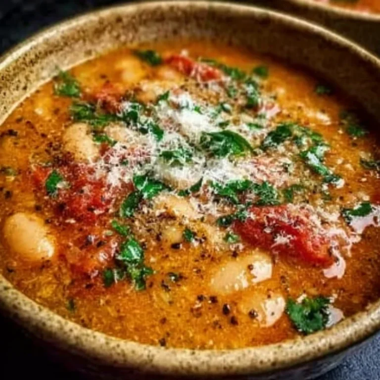 Parmesan Tomato Cannellini Bean Soup Recipe
