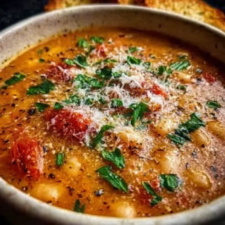 Parmesan Tomato Cannellini Bean Soup Recipe
