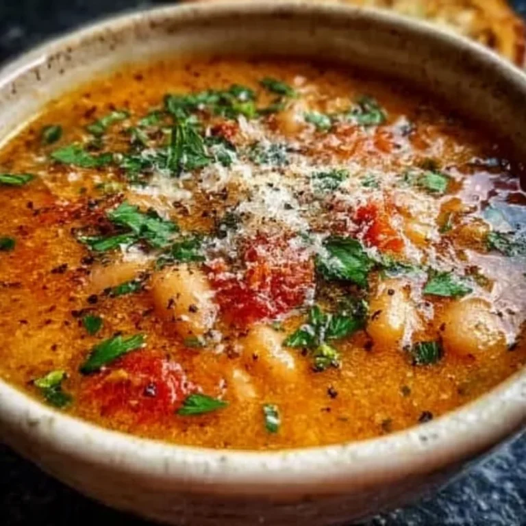 Parmesan Tomato Cannellini Bean Soup Recipe