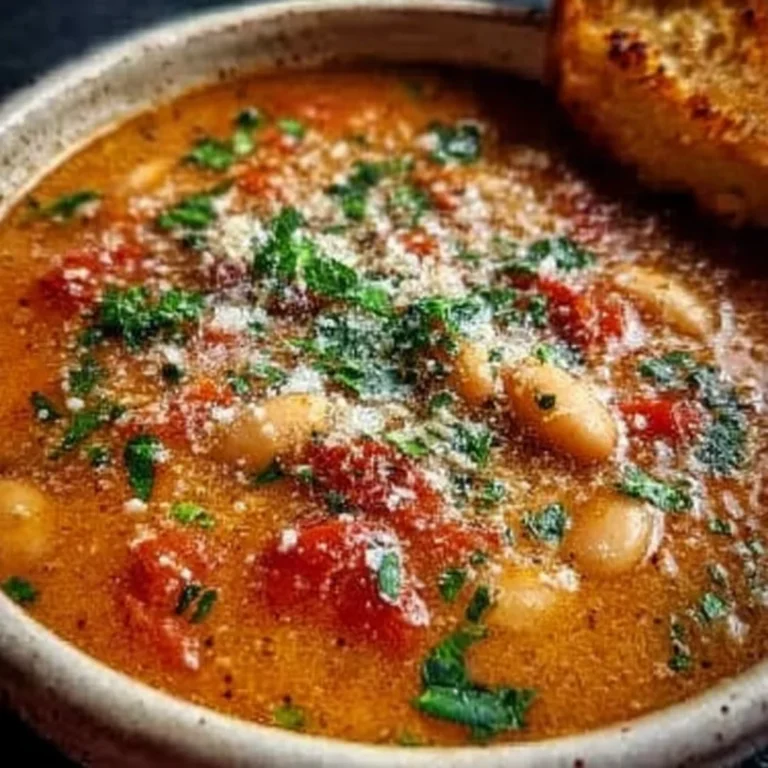Parmesan Tomato Cannellini Bean Soup Recipe