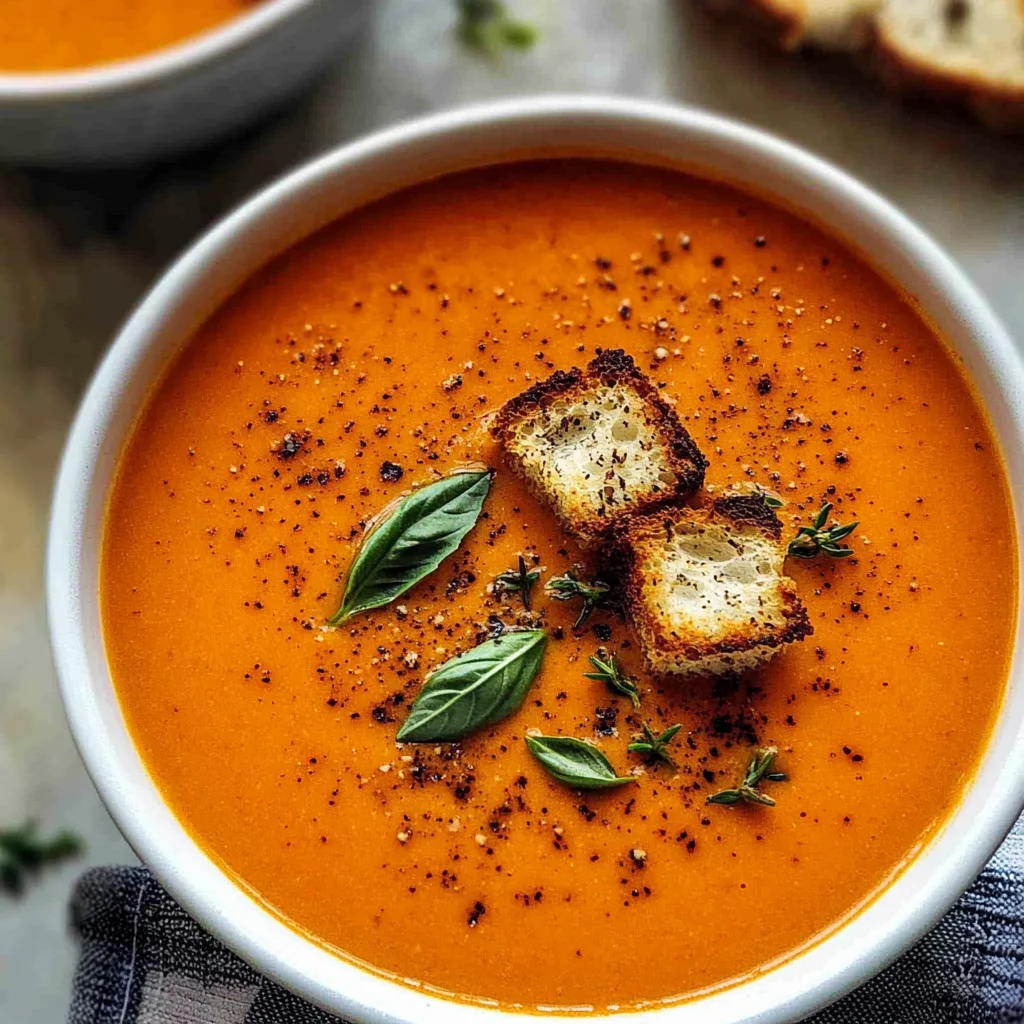 Perfect Roasted Tomato Basil Soup step by step