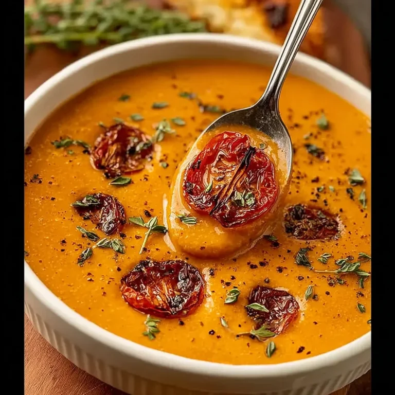 Best Creamy Roasted Garlic Tomato Soup Recipe