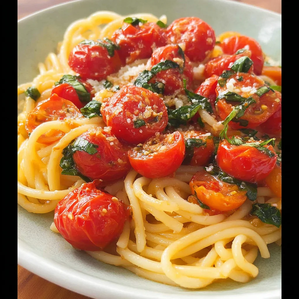 Tomato Basil Pasta ready in 15 mins step by step