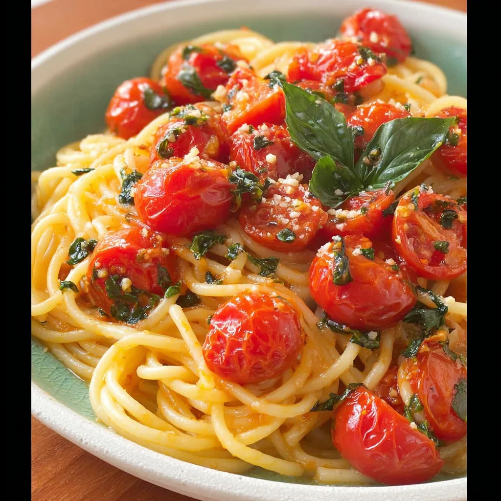 Tomato Basil Pasta (ready in 15 mins!) or The most classic of all combinations comes together in this quick, juicy tomato basil pasta. It makes an excellent meatless meal that is satisfying, easy to make and absolutely delicious step by step