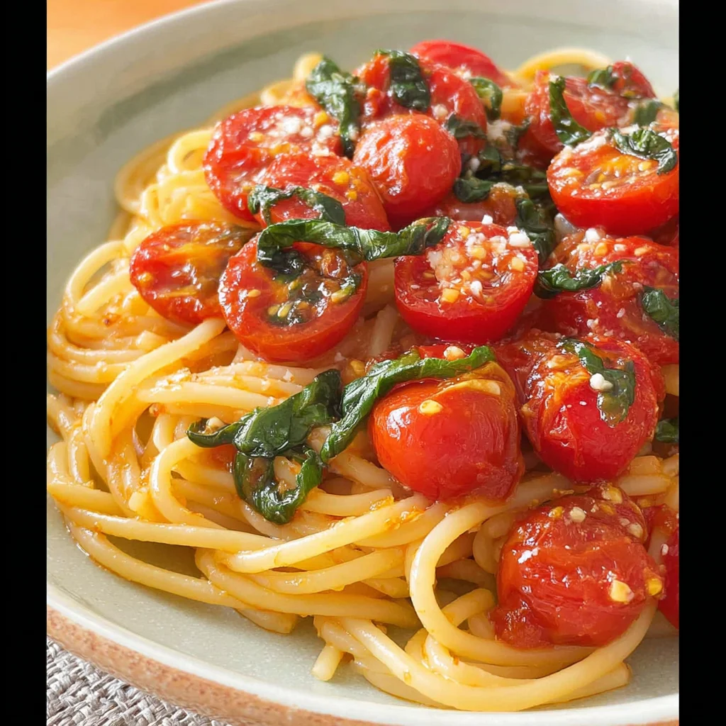 Tomato Basil Pasta ready in 15 mins step by step
