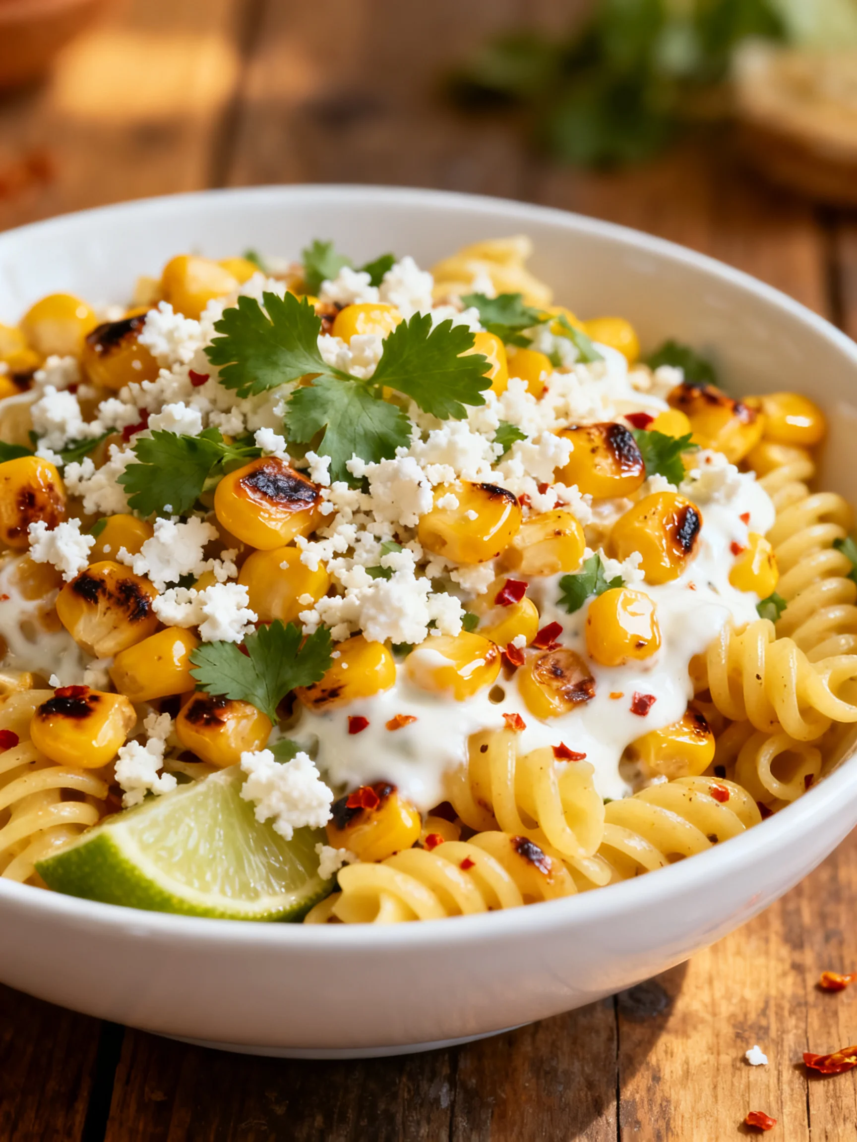 Mexican Street Corn Pasta Salad step by step