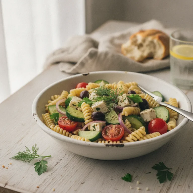 Greek Pasta Salad: Mediterranean Flavors