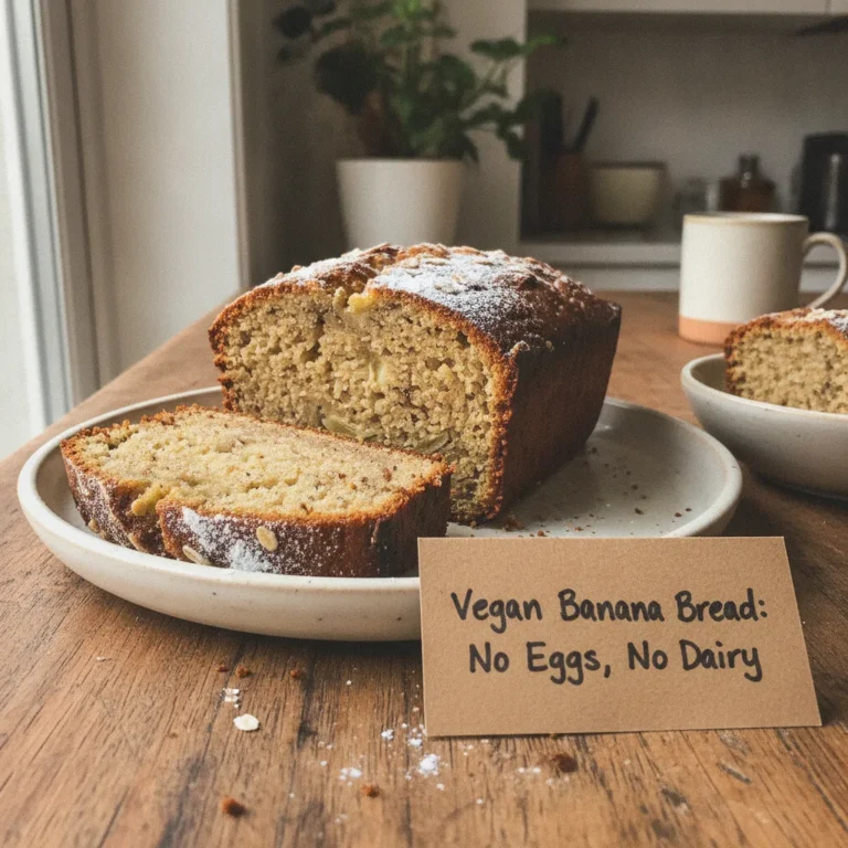 Vegan Banana Bread: No Eggs, No Dairy