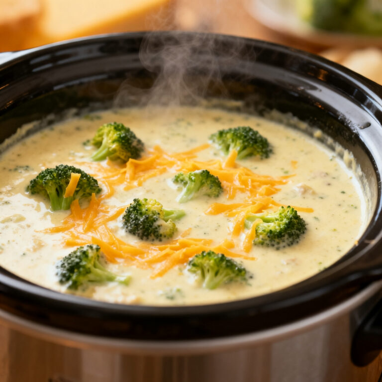 Crock Pot Broccoli Cheddar Soup