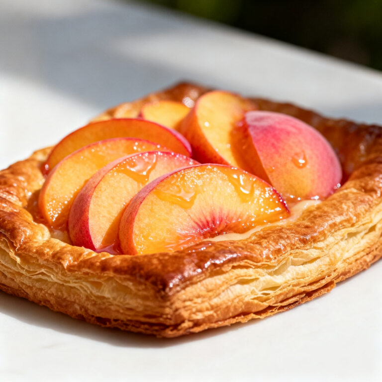 Puff Pastry Peach Tart