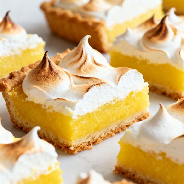 Lemon Meringue Pie Bars (No-Weep Swiss Meringue)